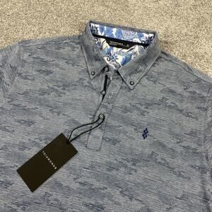 7 Diamonds Polo Mens Extra Large Performance Stretch Moisture Wicking Blue NWT